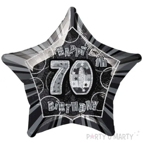 balon foliowy urodziny 70 czarny unique 20 str