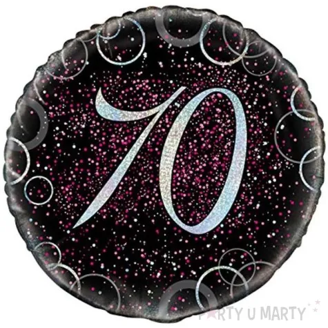 balon foliowy urodziny 70 glitz rozowy unique 18 rnd
