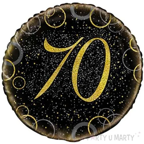 balon foliowy urodziny 70 glitz zloty unique 18 rnd