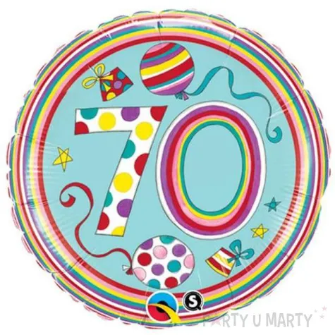 balon foliowy urodziny 70 qualatex 18 rnd