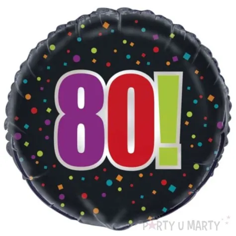 balon foliowy urodziny 80 unique 18 rnd