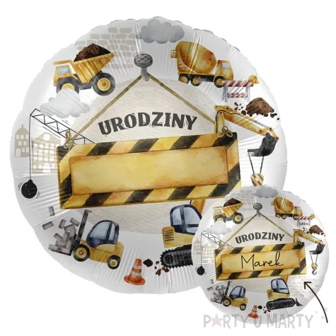 balon foliowy urodziny budowa personalizacja premioloon 17 rnd