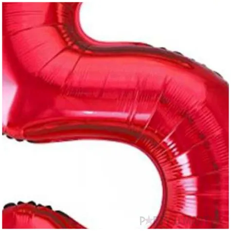 balon foliowy urodziny cyfra 5 czerwony partydeco 34 dgt