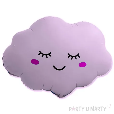 balon foliowy usmiechnieta chmurka rozowy matowy dekoracja do szkoly 14 shp