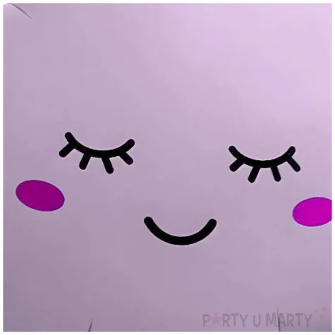 balon foliowy usmiechnieta chmurka rozowy matowy dekoracja do szkoly 14 shp