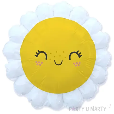 balon foliowy usmiechnieta stokrotka dekoracja na dzien wiosny do szkoly przedszkola 24 shp