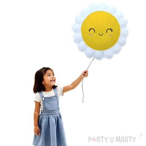 balon foliowy usmiechnieta stokrotka dekoracja na dzien wiosny do szkoly przedszkola 24 shp