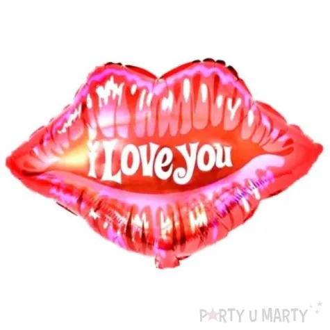 balon foliowy usta i love you czerwony jix 23 shp