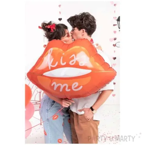 balon foliowy usta kiss me pomaranczowy partydeco 34 shp