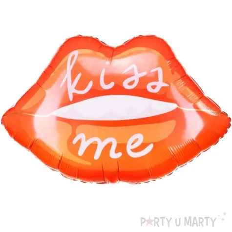 balon foliowy usta kiss me pomaranczowy partydeco 34 shp