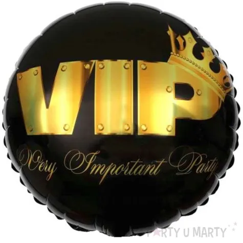 balon foliowy vip very important party czarno zloty santex 18 rnd