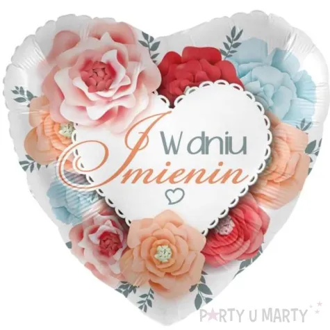 balon foliowy w dniu imienin serce amscan 17 hrt