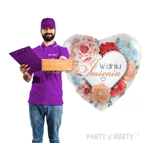 balon foliowy w dniu imienin serce premioloon 17 hrt