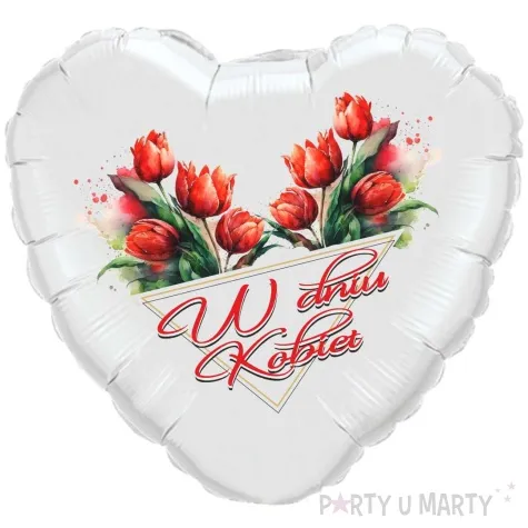 balon foliowy w dniu kobiet bialy 18 hrt