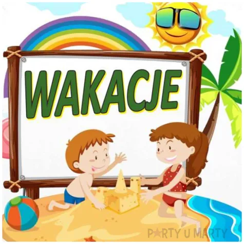 balon foliowy wakacje bialy 18 rnd