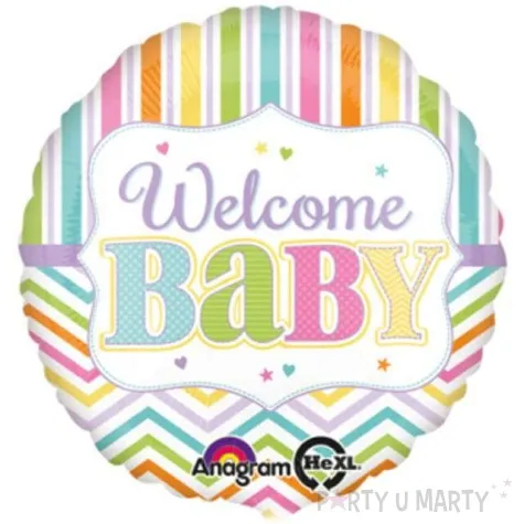 balon foliowy welcome baby amscan 17 rnd