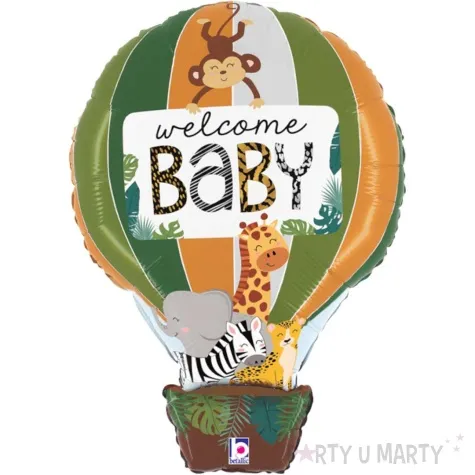balon foliowy welcome baby latajacy balon safari betalic 30 shp