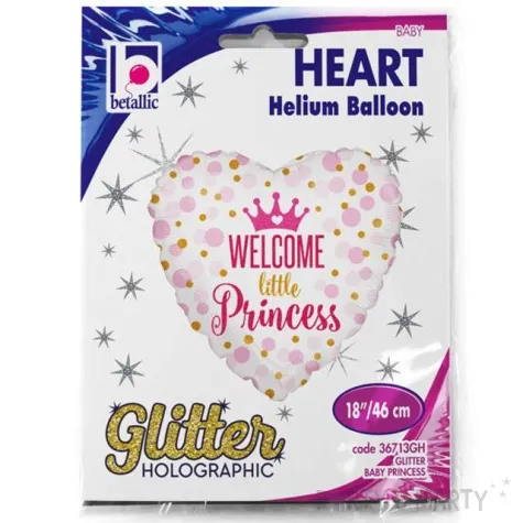 balon foliowy welcome little princess rozowy grabo 18 hrt