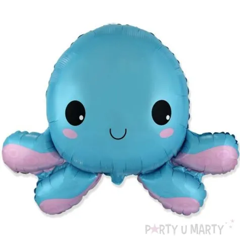 balon foliowy wesola osmiornica niebieski flexmetal 24 shp