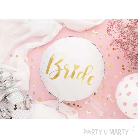 balon foliowy wieczor panienski bride bialy partydeco 18 rnd