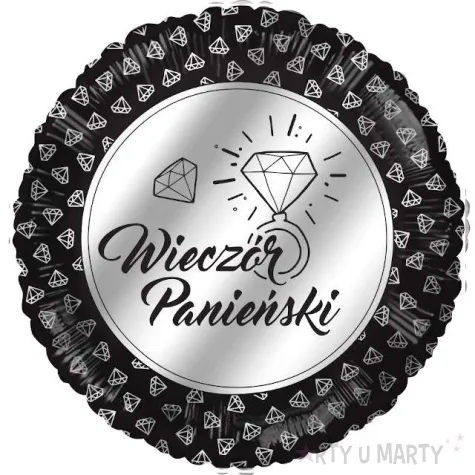 balon foliowy wieczor panienski czarny grabo 18 rnd