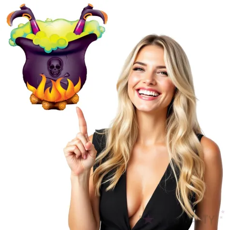 balon foliowy wiedzma w kotle qualatex 40 shp