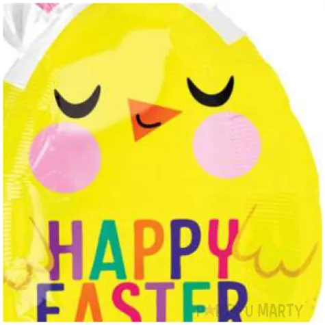 balon foliowy wielkanocny kurczaczek z uszami amscan 14 shp