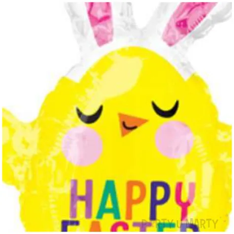 balon foliowy wielkanocny kurczak z uszami amscan 14 shp