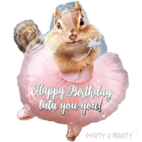 balon foliowy wiewiorka baletnica birthday amscan 19 shp