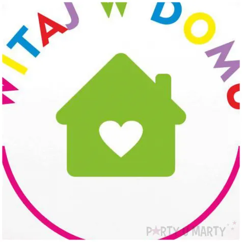 balon foliowy witaj w domu bialy 18 rnd