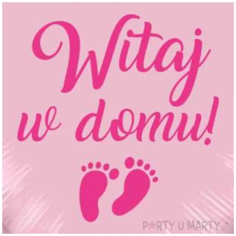 balon foliowy witaj w domu fuksja rozowy 18 hrt