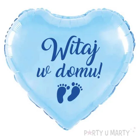 balon foliowy witaj w domu niebieski blekitny 18 hrt