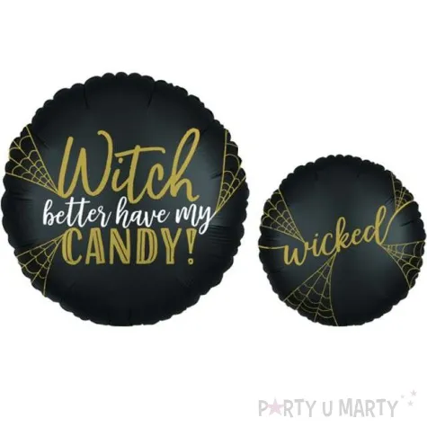 balon foliowy witch candy czarny amscan 17 rnd