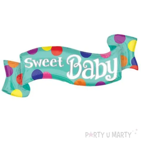 balon foliowy wstazka sweet baby amscan 15 shp