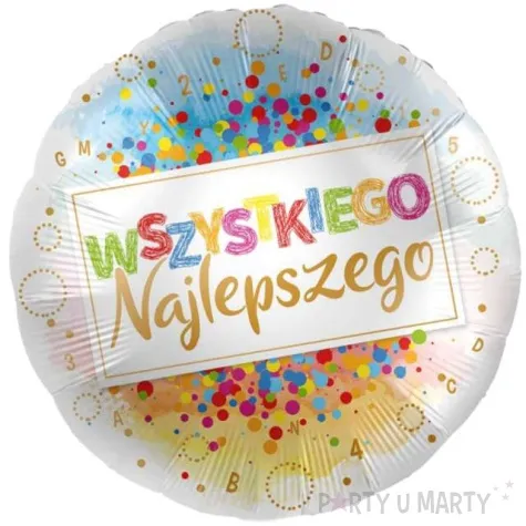 balon foliowy wszystkiego najlepszego amscan 17 rnd