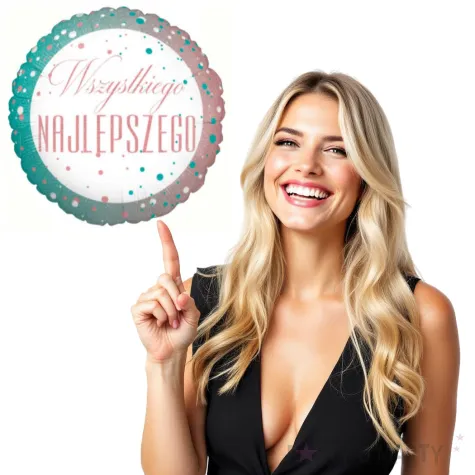 balon foliowy wszystkiego najlepszego holograficzny grabo 18