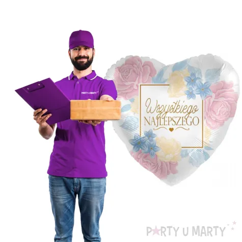 balon foliowy wszystkiego najlepszego serce mix premioloon 17 hrt