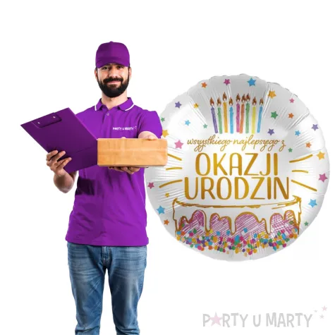 balon foliowy wszystkiego najlepszego z okazji urodzin premiloon 17 rnd