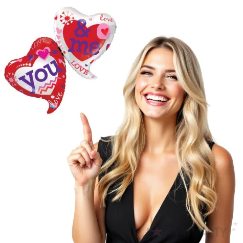 balon foliowy you me dwa serca qualatex 42 hrt