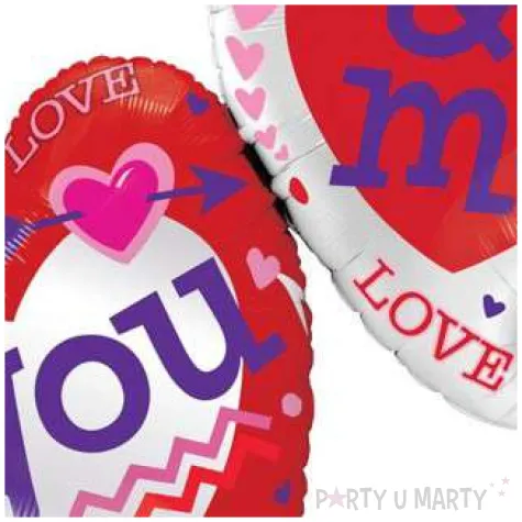 balon foliowy you me dwa serca qualatex 42 hrt