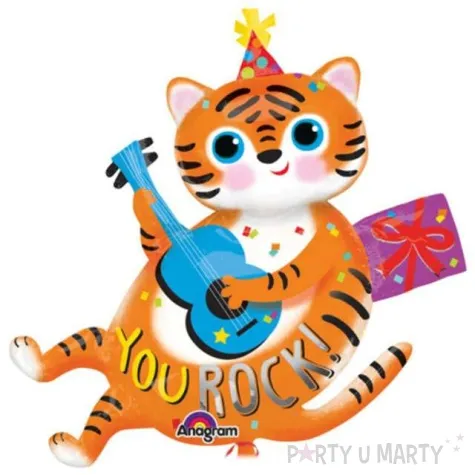 balon foliowy you rock tygrysek pomaranczowy amscan 30 shp