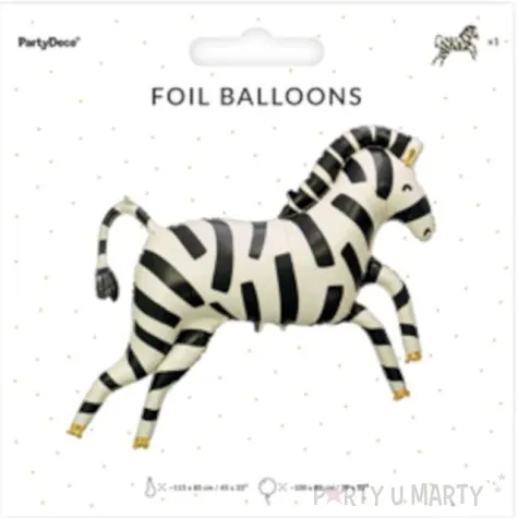 balon foliowy zebra partydeco 45 shp