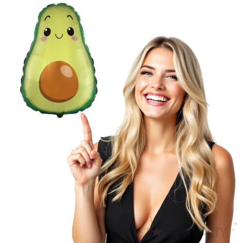 balon foliowy zielone awocado z pestka flexmetal 24 shp