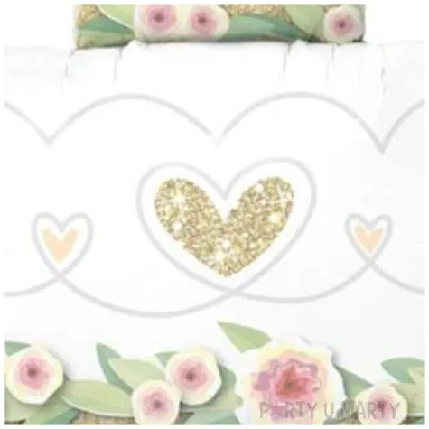 balon foliowy zloty tort slubny qualatex 41 shp