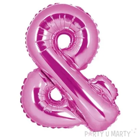 balon foliowy znak and 14 partydeco rozowy ciemny