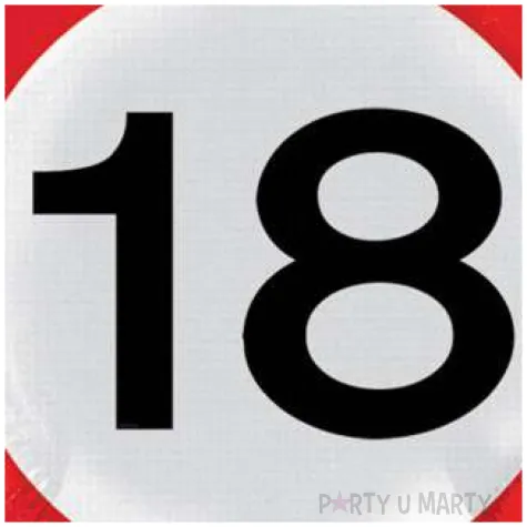 balon foliowy znak drogowy 18 czerwony top ten 18 rnd