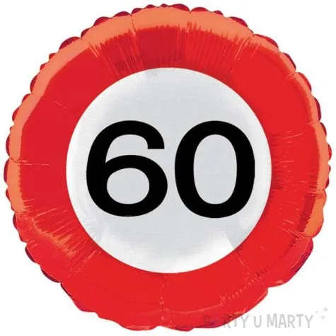 balon foliowy znak drogowy 60 czerwony top ten 18 rnd