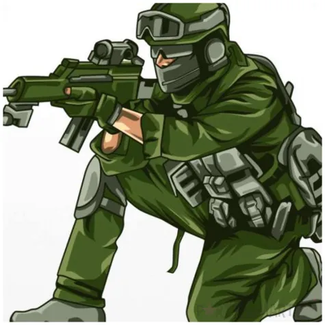 balon foliowy zolnierz z poligonu bialy 18 rnd