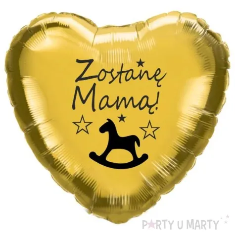 balon foliowy zostane mama zloty 18 hrt
