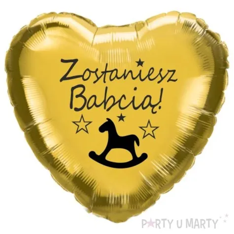 balon foliowy zostaniesz babcia zloty 18 hrt